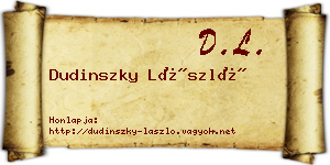 Dudinszky László névjegykártya