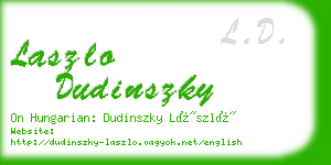 laszlo dudinszky business card